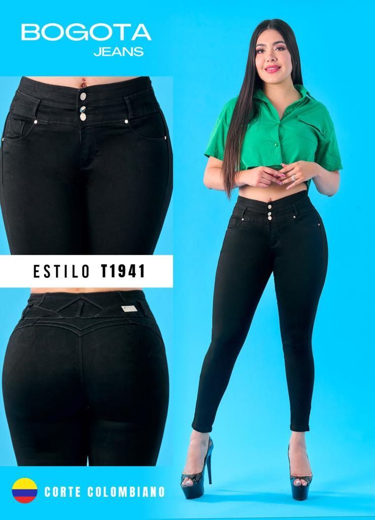 Pantalon Bogota Negro(T1941) con efecto Push Up!
